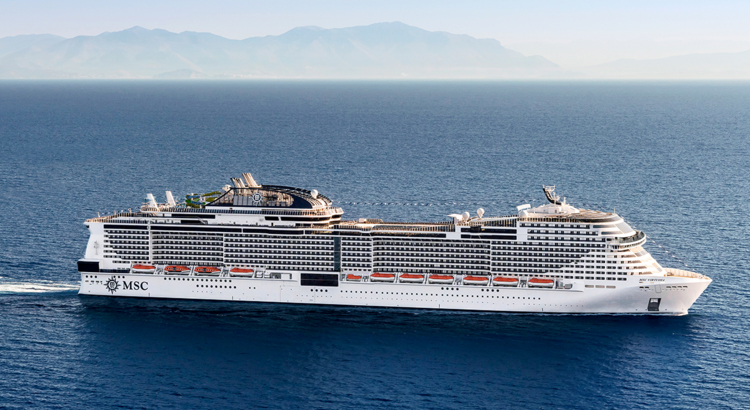 MSC Cruises Virtuosa Seitenansicht Meer